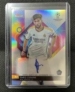 Topps Finest 2023-24 UEFA UCL & UEL Theo Zidane RC auto Real Madrid 直筆サイン