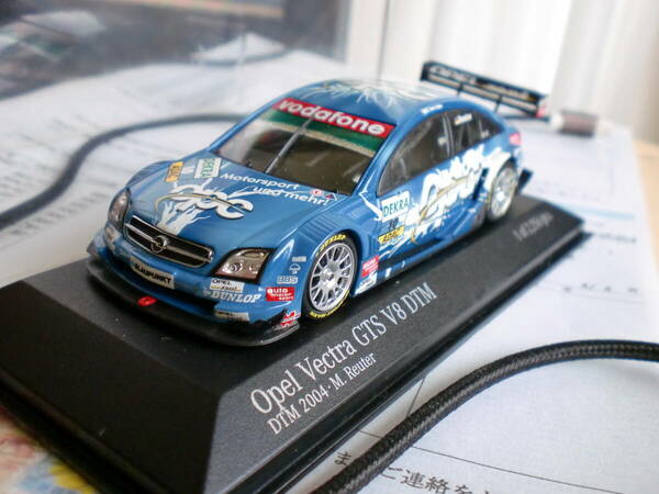 精巧ミニカー　ＭＩＮＩＣＨＡＭＰＳ　 Opel Vectra GTS V8　DTM　2004euter　Opel Vectra GTS V8　DTM　2004.M.Reute