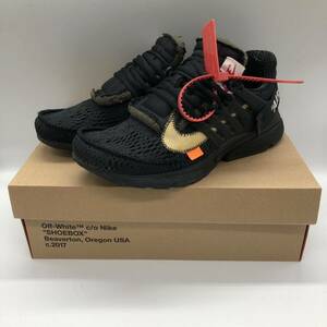 【26cm】USED Off-White Nike Air Presto Black オフホワイト ナイキ エアプレスト ブラック(AA3830-002) 0079