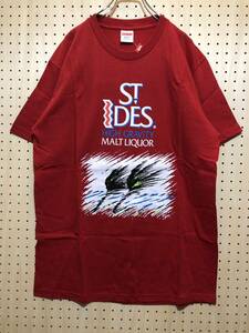 【L】新品 Supreme St. Ides Crew Neck Tee Shirt Red シュプリーム アイディス クルーネック Tシャツ レッド 赤 半袖 USA製 T258