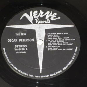 ◆米盤 オスカー・ピーターソン・トリオ トリオ OSCAR PETERSON TRIO THE TRIO 盤質美品・外溝盤の画像5
