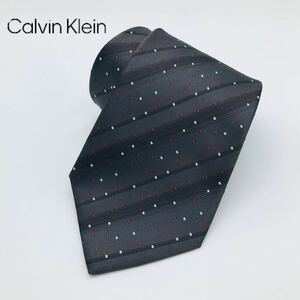 CK Calvin Klein brand necktie dot silk domestic production 