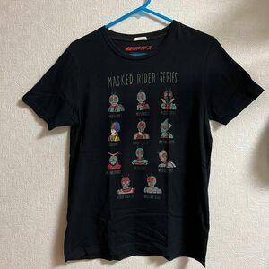 Tシャツ 古着 半袖Tシャツ 半袖 ブラック プリント　GU 仮面ライダー