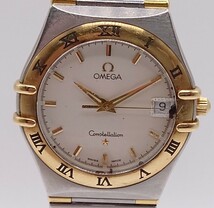 【SR-279】 OMEGA Constellation 13123000 5969 2083 メンズ 腕時計 デイト ローマン ベゼル 白文字盤 コンビカラー ギャランティー付き_画像2