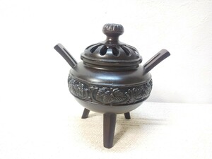 長期保管品 未使用品 香炉 恩賜型香炉 香道具 茶道具 仏教美術 金属工芸 高さ約15cm
