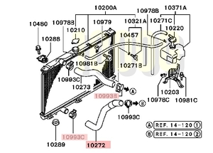 【三菱純正新品】MITSUBISHI 未使用品 ★超希少品★ CP9A ランエボ5 ランエボ6 ラジエターホース 下側 ロア クリップ2個付 1998/1-1998/7