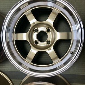 RAYS レイズ TE37V MC 15×7.5j +25 100-4H ゴールドの画像3