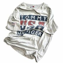 90s古着 TOMMY HILFIGER USA ロゴ プリント Tシャツ_画像3