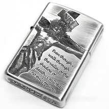 zippo☆キリスト☆アンティークシルバー☆ジッポ ライター_画像1