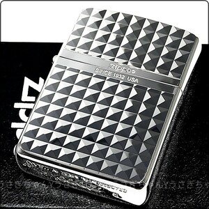 zippo☆アーマー☆両面加工☆ダイヤカット☆SV☆ジッポ ライター