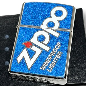 zippo★アーマー★ビッグzippoロゴ★大理石柄★ブルー★ジッポ ライター