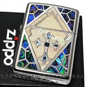 zippo☆アーマー☆シェルインレイ☆クロス☆ジッポ ライター