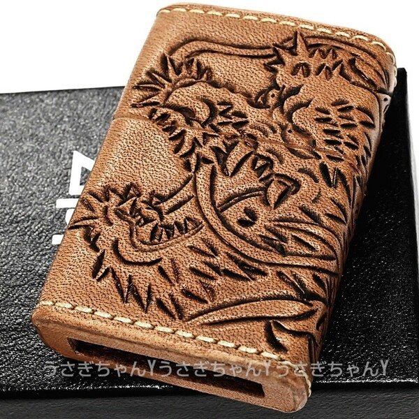 zippo☆Leather Works CHAOS☆龍神☆ジッポ ライター