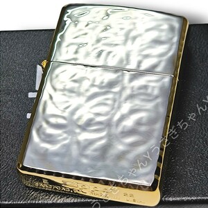 zippo☆ロイヤルカット☆両面☆シルバー&ゴールド☆ポリッシュ☆ジッポライター