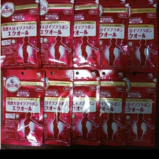 小林製薬 発酵大豆イソフラボン エクオール 30日分 30粒 × 10袋