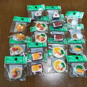 日本製 食堂けしごむ18個セット おもしろ消しゴム（9種×各2個） イワコー