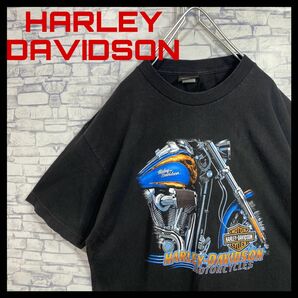 HARLEY-DAVIDSON ハーレーダビッドソン　両面プリント　バックプリント　半袖Tシャツ　L 黒　ブラック　メキシコ製