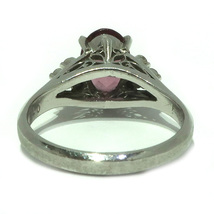 【天白】ジュエリー リング 指輪 12号 Pt900 プラチナ ピンクトルマリン 約5.7g ダイヤモンド 0.15ct_画像4