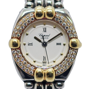 [ Tempaku ]CHOPARD Chopard gshuta-do32/8145 18K 750 SS diamond lady's white quartz wristwatch woman 