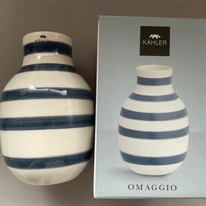 KAHLER OMAGGIOオマジオ フラワーベース Sサイズ スチールブルー