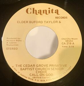 《 RARE 》 ELDER BUFORD TAYLOR & THE CEDAR GROVE PRIMITIVE … - CALL ON GOD レコード EP 7INCH R&B R&R SOUL