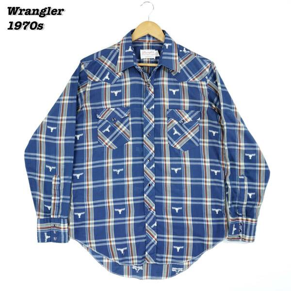 Wrangler Western Shirts 1970s 16-34 SH2201 Vintage ラングラー ウエスタンシャツ 1970年代 アメリカ製 ヴィンテージ シャツ
