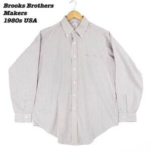 Brooks Brothers Makers Shirts 1980s 16 1/2-4 SH2210 Vintage ブルックスブラザーズ ボタンダウンシャツ 1980年代 ヴィンテージ