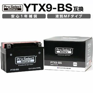 プロセレクトバッテリー プロセレクトバッテリー PTX9-BS シールド式 Pro Select Battery バイク