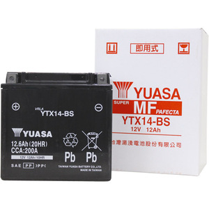 台湾ユアサ(タイワンユアサ) バイク バッテリー TYTX14-BS (YTX14-BS互換) 液同梱 液別 密閉型MFバッテリー