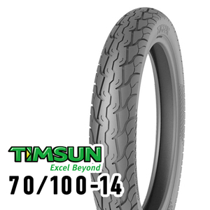 TIMSUN バイク タイヤ TS649 70/100-14 37P TT フロント チューブタイヤ ビジネス 郵政カブ