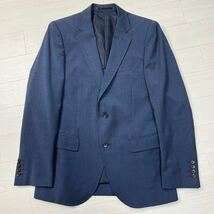 TAKAQ タカキュー スリムフィット メンズ シングルスーツ　セットアップ ネイビー ウォッシャブル Y6 段折三つボタン ビジネス フォーマル _画像2
