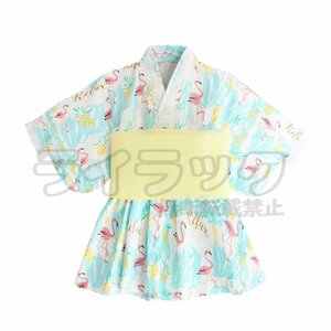 【90cm】浴衣 子供 女の子 兵児帯2点セット 子供服 ベビー キッズ 夏祭り 夏 和装 ゆかた 子ども こどもゆかた 帯セット ワンピース