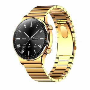  smart watch Bluetooth5.0 1.39 -inch large screen action amount total flashlight IP67 waterproof iPhone/Android language correspondence many motion mode Gold 