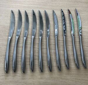  table knife todaito- large also pattern wave blade stainless steel cutlery rest Ran 10 pcs set 240mm
