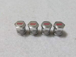 スバル STI 純正オプション エアーバルブキャップ セット SUBARU アルミ エアバルブキャップ STI VALVE CAP SET ST28102ST030