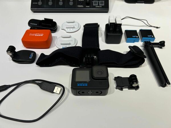 GoPro10 極美品 バッテリー4個チャージャー スイベルクリップ capクリップ ヘッドストラップマウント 他