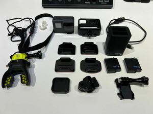 GoPro6 バッテリー2個チャージャー 新品マウント4個 未使用レンズキャップ KarmaGrip他