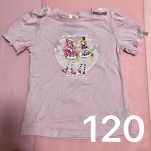 バースデイ　わんだふるぷりきゅあ　プリキュア　半袖　Tシャツ　120 ピンク