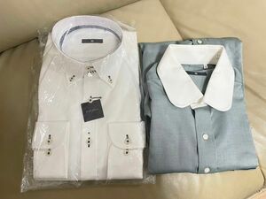 スーツセレクト2枚新品シャツ　M84 長袖 百貨店販売品 長袖 ワイシャツ