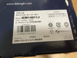 【Delonghi】デロンギ ドリップコーヒーメーカー ICM14011J 未使用品 通電確認