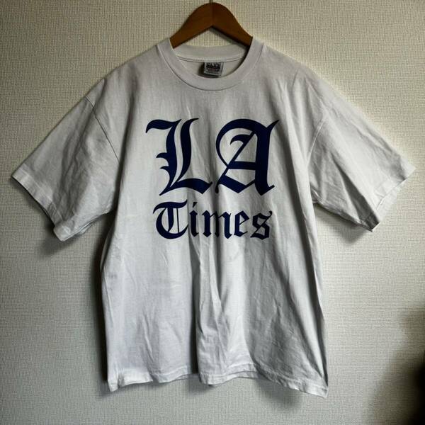 【古着】los angeles times latimes proclub 半袖Tシャツ　　XLサイズ ドジャースブルー　大谷翔平　17