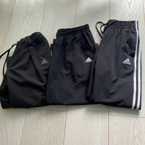 アディダス adidas ナイロンパンツ パンツ ジャージ 黒 スポーツ トレーニングウェア サイズS〜L 3点まとめ売り レディース ladiesの画像1