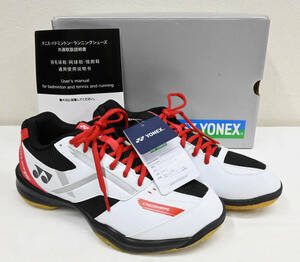 H741* new goods unused goods YONEX Yonex POWER CUSHION 670 power cushion 670 SHB670 badminton shoes 27cm white × red 