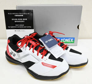 H739* new goods unused goods YONEX Yonex POWER CUSHION 670 power cushion 670 SHB670 badminton shoes 27cm white × red 