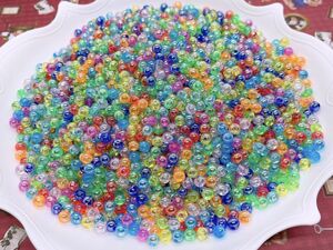 1 jpy ~. postage 84 jpy! including in a package OK! reservation 2 week **[6.]* hand made accessory * Kirakira * plastic beads * assortment *100 piece mix*