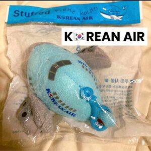 レア！！【KOREAN AIR】大韓航空　韓国　コリアンエアー　ヴィンテージ品です！！ぬいぐるみ　飛行機ホルダー　揺れるおもちゃ