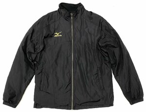 美品 Mizuno ミズノ ジャンパー ジャンバー ウィンドブレーカー ブラック 黒 メンズ sizeXL 裏起毛 大きいサイズ