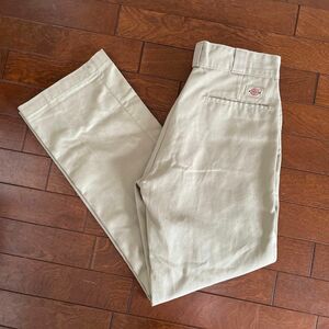 dickies 874 ワークパンツ ディッキーズ ベージュ　チノパン W32 古着 ボトムス