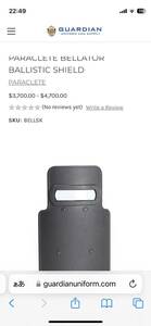 PARACLETE Bellator Ballistic Shield 実物 LE USMS POLICE