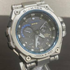 【稼働品】 CASIO G-SHOCK MT-G MTG-G1000D-1A2JF カシオ Gショック ソーラー電波 GPS 腕時計 黒 青 メンズ 時計 中古